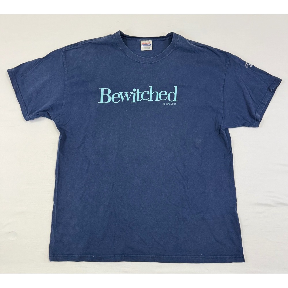 Vintage 2005 Bewitched Movie Promo T-Shirt Hanes Heavyweight Navy Mens XL‎